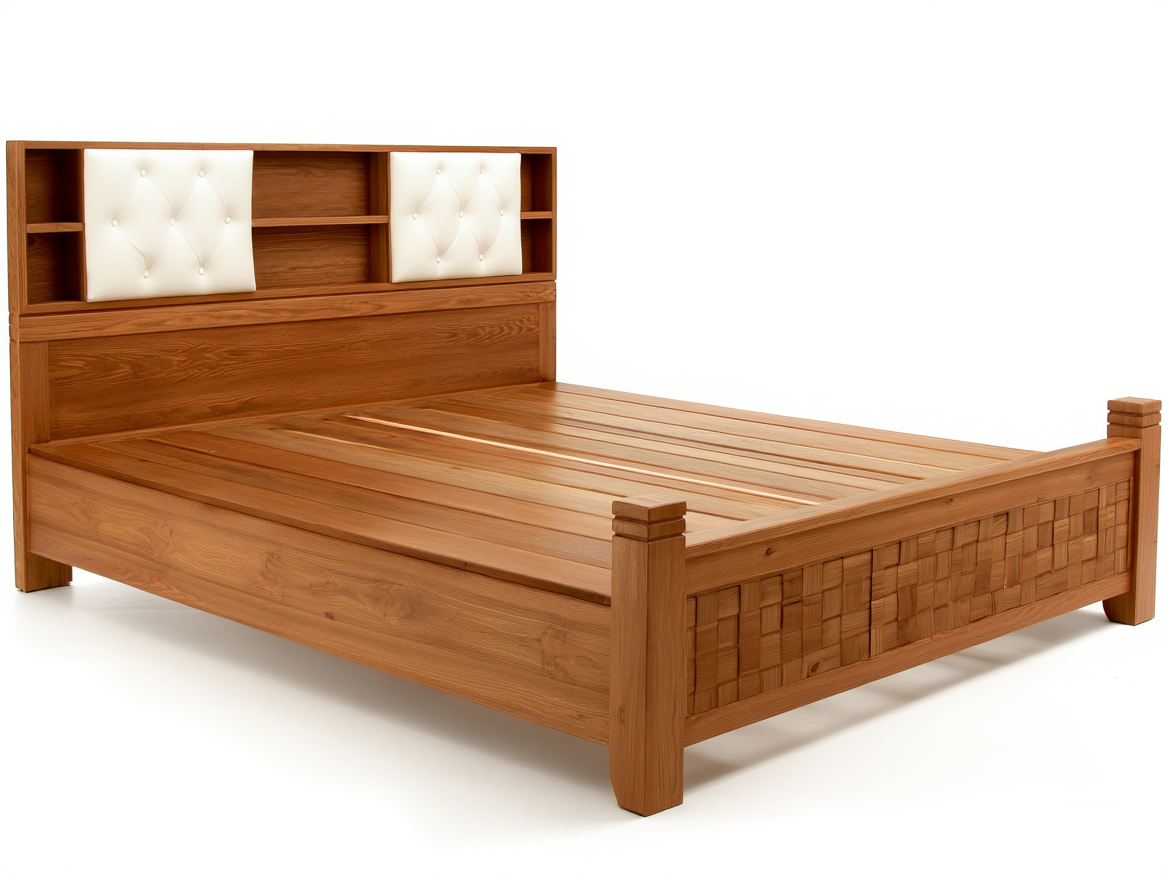 Teak Cushion Cot - I