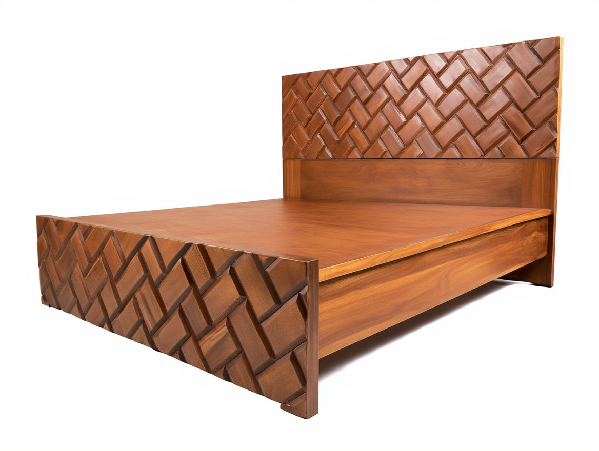 Wooden Cross Bar Cot