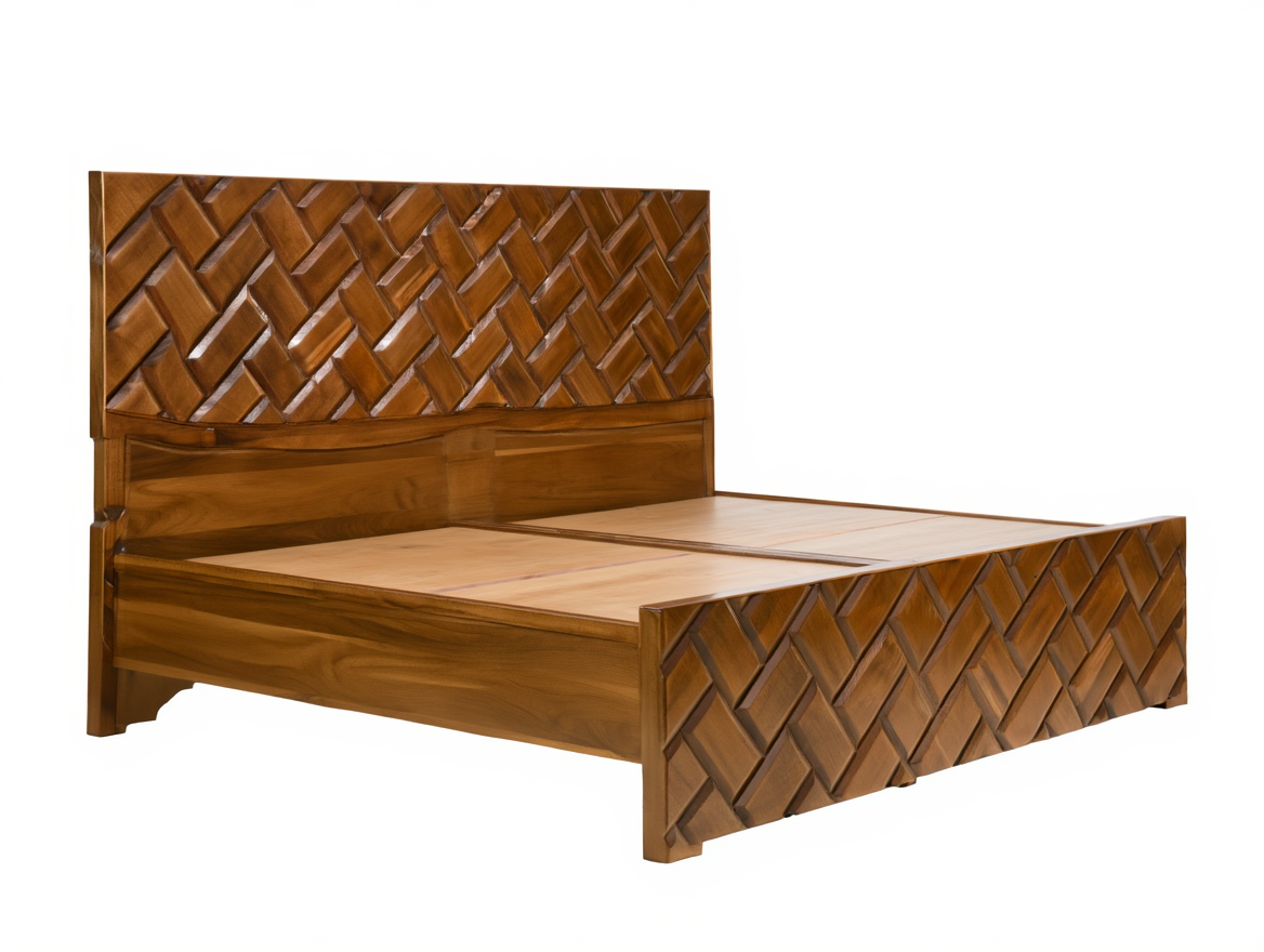 Wooden Cross Bar Cot